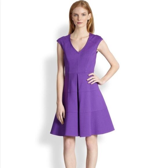 Nanette Lepore Pueblo Violet Fit & Flare Dress - Picture 1 of 7